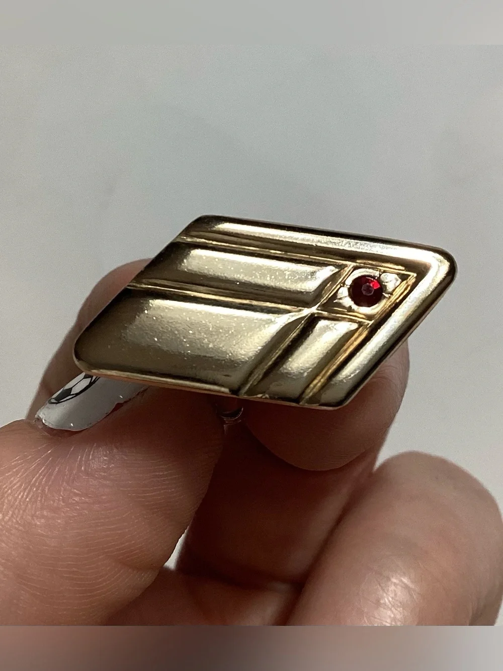 Art Deco Repro/1950s Atomic Chevron Vtg Cufflinks